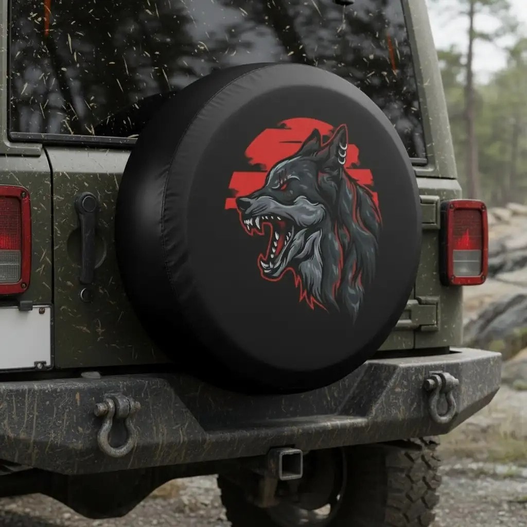 Wolf Designed Spare Wheel Tire Cover